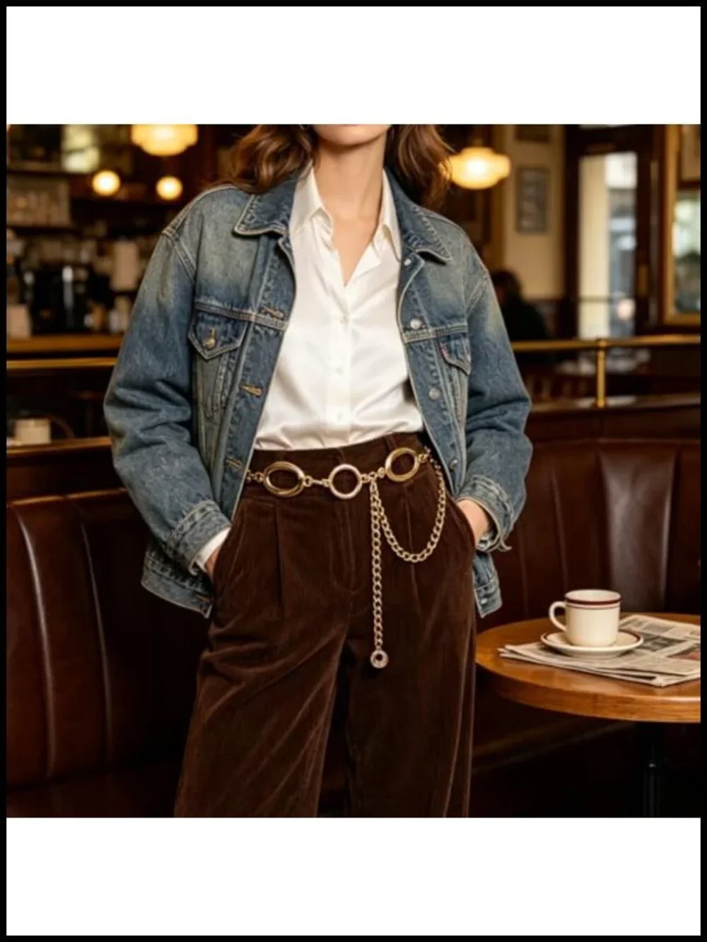 Adjustable Gold Metal Waist Chain Belt for Dresses